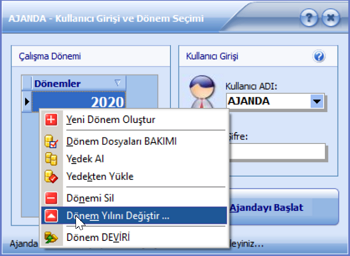 dönem yılı değiştirme
